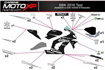Kit de pegatinas compatible con Kawasaki ZX 400 2018 - 2022 - MXPKAD9649
