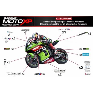 Kit de pegatinas compatible con Kawasaki ZX 400 2018 - 2022 - MXPKAD9634