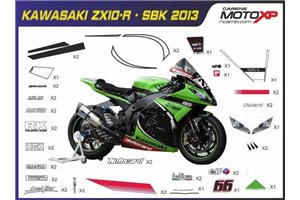 Sticker set compatible with Kawasaki Zx6R 2007 - 2008 - MXPKAD9701