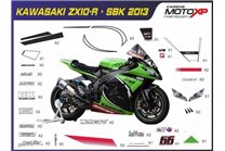 Sticker set compatible with Kawasaki Zx6R 2009 - 2012 - MXPKAD9733