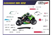 Kit de pegatinas compatible con Kawasaki Zx6R 636 2013 - 2018 - MXPKAD9766
