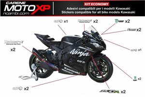 Aufkleber Satz kompatibel mit Kawasaki Zx10R 2006 - 2007 - MXPKAD9838