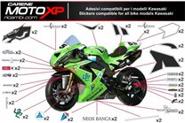 Kit de pegatinas compatible con Kawasaki Zx10R 2006 - 2007 - MXPKAD9823