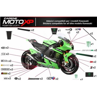 Sticker set compatible with Kawasaki Zx10R 2006 - 2007 - MXPKAD9822