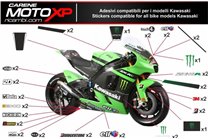Kit Autocollants compatible avec Kawasaki Zx10R 2008 - 2010 - MXPKAD9855