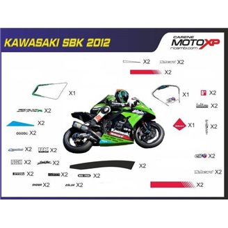 Sticker set compatible with Kawasaki Zx10R 2011 - 2015 - MXPKAD9895