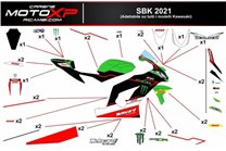 Kit Autocollants compatible avec Kawasaki Zx10R 2016 - 2020 - MXPKAD13900