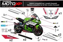 Kit Autocollants compatible avec Kawasaki Zx10R 2016 - 2020 - MXPKAD9946