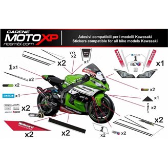 Kit adesivi compatibile con Kawasaki Zx10R 2016 - 2020 - MXPKAD9946