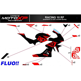 Kit adesivi compatibile con Aprilia RSV4 2009 - 2014 - MXPKAD16094