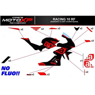 Kit Autocollants compatible avec Aprilia RSV4 2009 - 2014 - MXPKAD14312