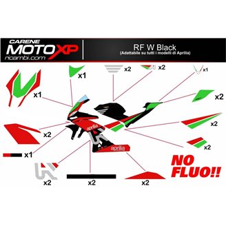 Kit de pegatinas compatible con Aprilia RSV4 2009 - 2014 - MXPKAD11920
