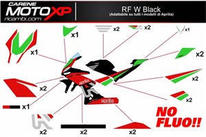 Kit Autocollants compatible avec Aprilia RSV4 2009 - 2014 - MXPKAD11920