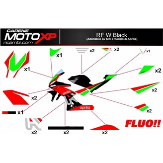 Kit Autocollants compatible avec Aprilia RSV4 2009 - 2014 - MXPKAD11917