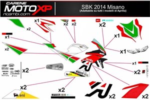 Kit de pegatinas compatible con Aprilia RSV4 2009 - 2014 - MXPKAD8042