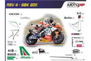 Kit adesivi compatibile con Aprilia RSV4 2009 - 2014 - MXPKAD8037
