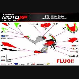 Kit Autocollants compatible avec Aprilia RSV4 2009 - 2014 - MXPKAD8033