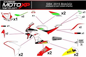 Sticker set compatible with Aprilia RSV4 2009 - 2014 - MXPKAD8032