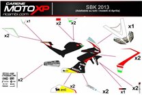 Kit de pegatinas compatible con Aprilia RSV4 2009 - 2014 - MXPKAD8025