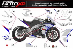 Kit adesivi compatibile con Aprilia RSV4 2009 - 2014 - MXPKAD8024