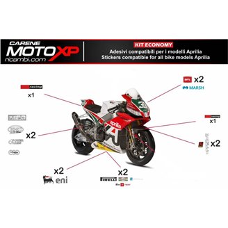 Kit de pegatinas compatible con Aprilia RSV4 2009 - 2014 - MXPKAD8023