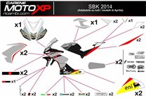 Kit Autocollants compatible avec Aprilia RSV4 2009 - 2014 - MXPKAD8022