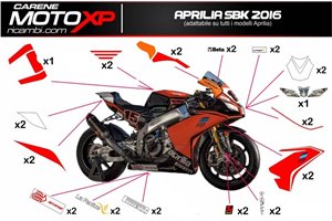 Kit de pegatinas compatible con Aprilia RSV4 2009 - 2014 - MXPKAD8021