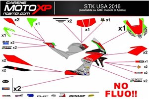 Sticker set compatible with Aprilia RSV4 2009 - 2014 - MXPKAD8019