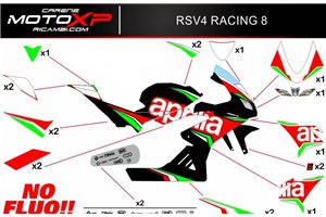 Kit adesivi compatibile con Aprilia RSV4 2015 - 2020 - MXPKAD12782