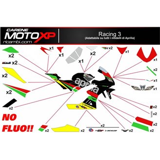 Kit adesivi compatibile con Aprilia RSV4 2015 - 2020 - MXPKAD11916