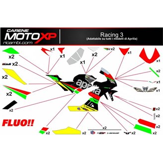 Kit adesivi compatibile con Aprilia RSV4 2015 - 2020 - MXPKAD11915