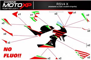 Aufkleber Satz kompatibel mit Aprilia RSV4 2015 - 2020 - MXPKAD11902