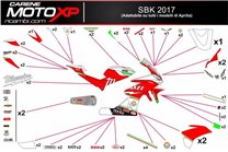 Aufkleber Satz kompatibel mit Aprilia RSV4 2015 - 2020 - MXPKAD8068