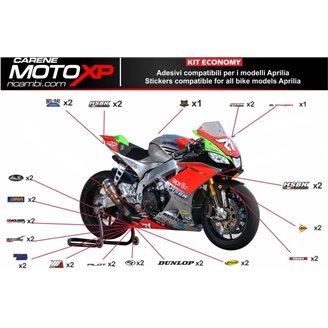 Kit Autocollants compatible avec Aprilia RSV4 2015 - 2020 - MXPKAD8064