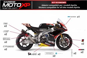 Kit de pegatinas compatible con Aprilia RSV4 2015 - 2020 - MXPKAD8061