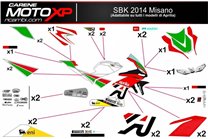 Sticker set compatible with Aprilia RSV4 2015 - 2020 - MXPKAD8059