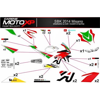 Kit de pegatinas compatible con Aprilia RSV4 2015 - 2020 - MXPKAD8059