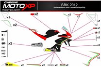 Sticker set compatible with Aprilia RSV4 2015 - 2020 - MXPKAD8051