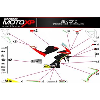 Sticker set compatible with Aprilia RSV4 2015 - 2020 - MXPKAD8051