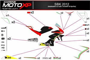 Kit de pegatinas compatible con Aprilia RSV4 2015 - 2020 - MXPKAD8051