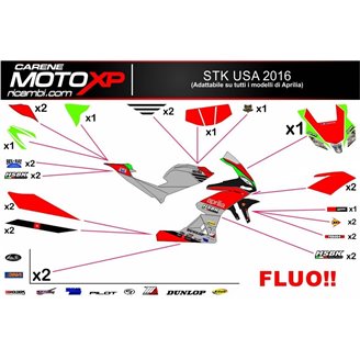 Sticker set compatible with Aprilia RSV4 2015 - 2020 - MXPKAD8043