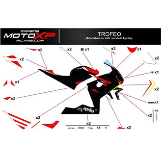 Kit adesivi compatibile con Aprilia RS 660 2020 - 2022 - MXPKAD14964