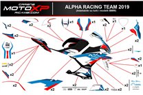 Sticker set compatible with Bmw S 1000RR 2019 - 2022 - MXPKAD14749