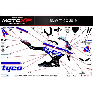 Kit Autocollants compatible avec Bmw S 1000RR 2019 - 2022 - MXPKAD12781