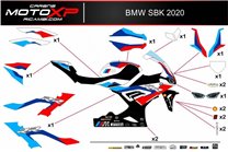 Kit Autocollants compatible avec Bmw S 1000RR 2019 - 2022 - MXPKAD12780