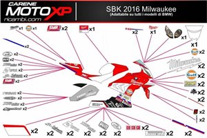 Kit Autocollants compatible avec Bmw S 1000RR 2019 - 2022 - MXPKAD12136