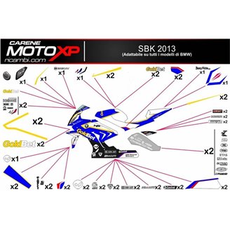 Sticker set compatible with Bmw S 1000RR 2019 - 2022 - MXPKAD12135