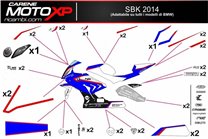 Aufkleber Satz kompatibel mit Bmw S 1000RR 2019 - 2022 - MXPKAD12128