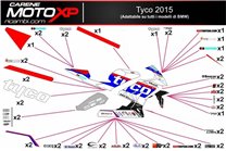 Aufkleber Satz kompatibel mit Bmw S 1000RR 2019 - 2022 - MXPKAD16090