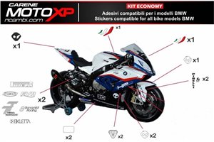 Kit Autocollants compatible avec Bmw S 1000RR 2015 - 2018 - MXPKAD8005